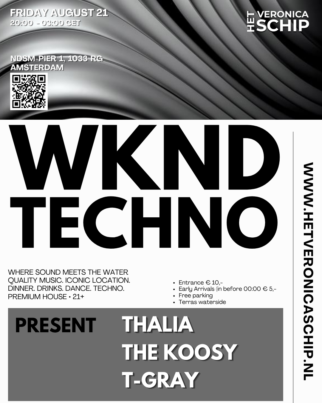WKND – TECHNO - Het Veronica Schip – 21-08-2026